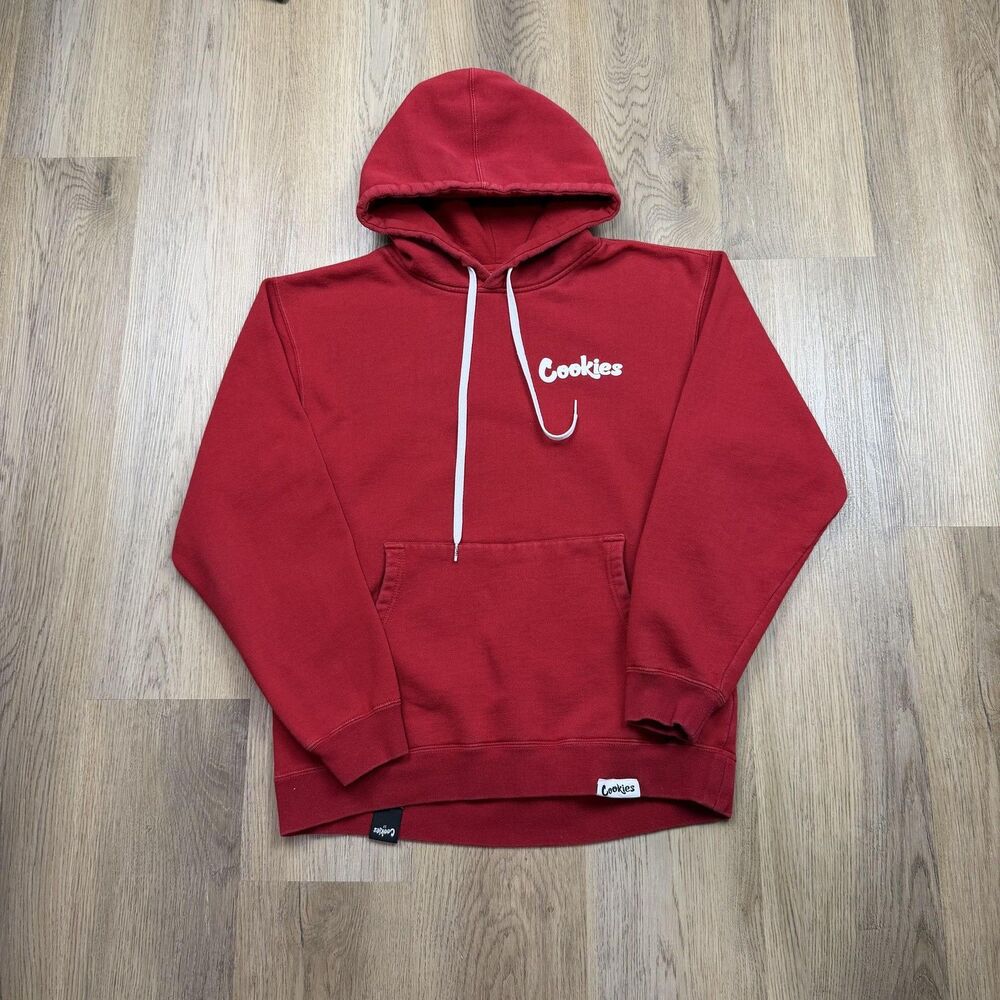 Cookies Hoodie Mens Medium Red Thank You For Smoking Fleece Sweatshirt Pullover